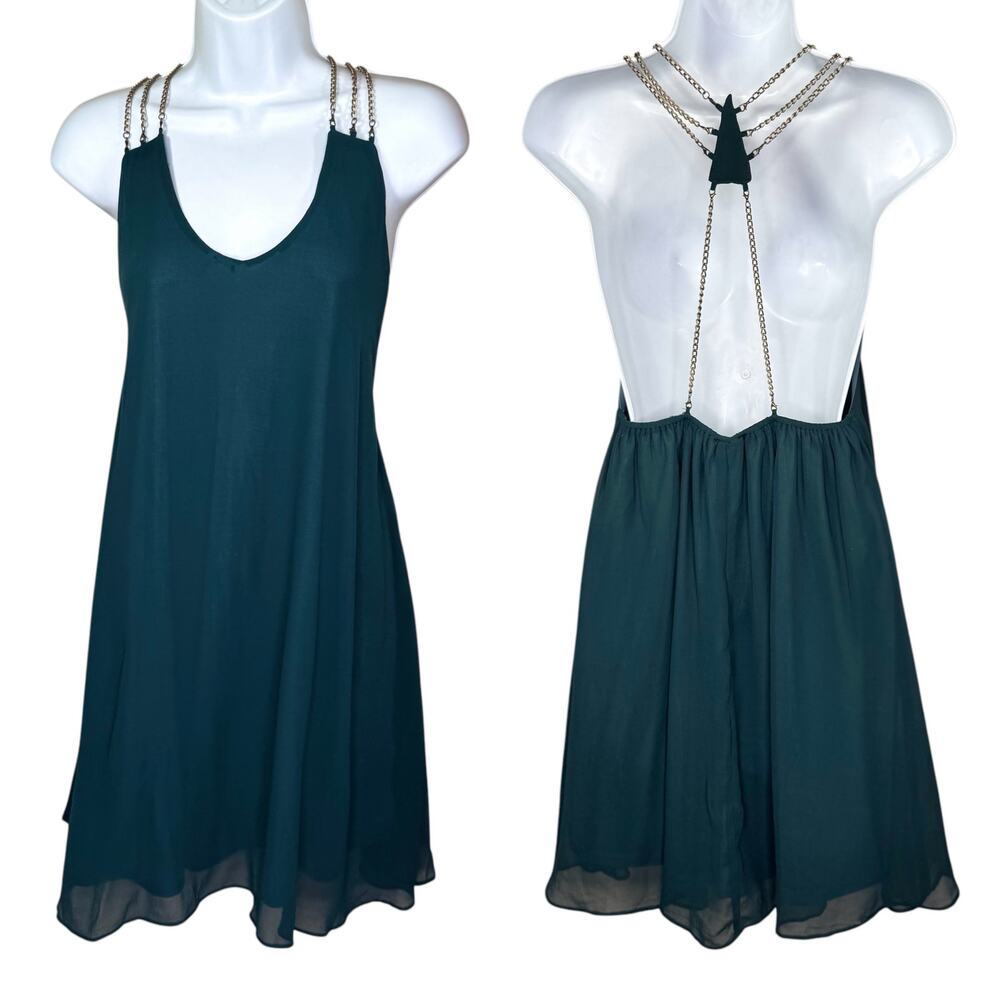 Louella Rose Chain Strap Open Back Sleeveless Dress Small NWT